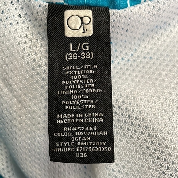 OP bathing suit size large 36-38 mesh inside, velcro fly with one pocket - Picture 6 of 6